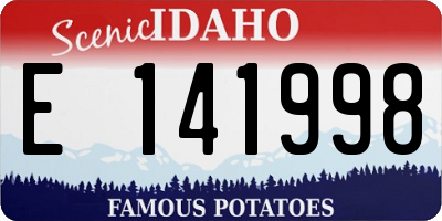 ID license plate E141998