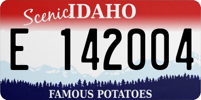 ID license plate E142004