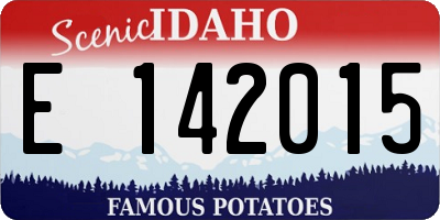 ID license plate E142015
