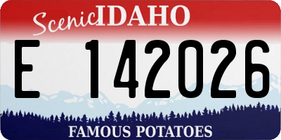 ID license plate E142026