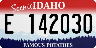 ID license plate E142030