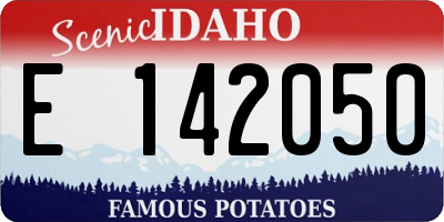 ID license plate E142050