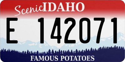 ID license plate E142071