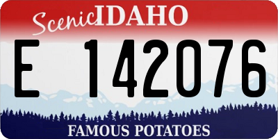 ID license plate E142076
