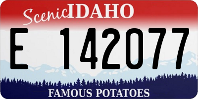 ID license plate E142077