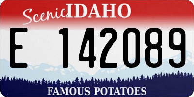 ID license plate E142089