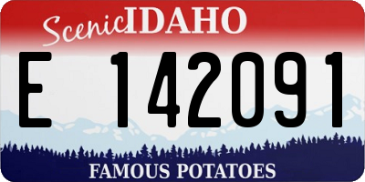 ID license plate E142091