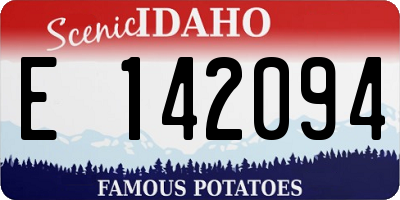 ID license plate E142094