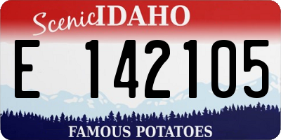 ID license plate E142105