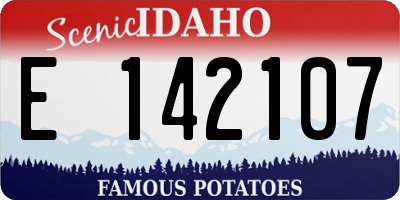 ID license plate E142107