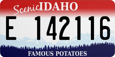 ID license plate E142116