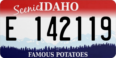 ID license plate E142119