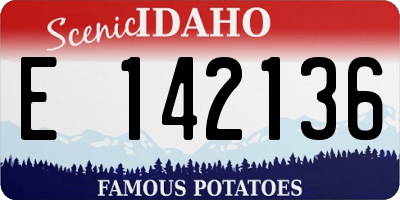 ID license plate E142136