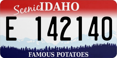 ID license plate E142140