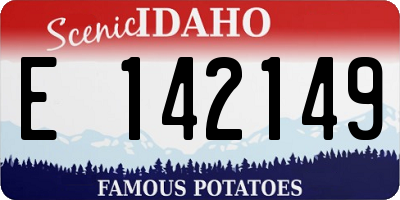ID license plate E142149