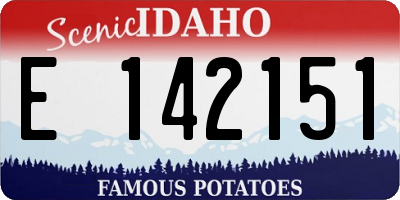 ID license plate E142151
