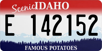 ID license plate E142152