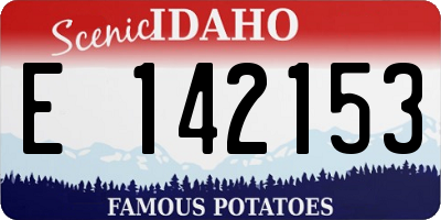 ID license plate E142153