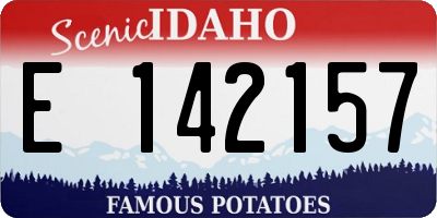 ID license plate E142157