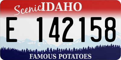 ID license plate E142158