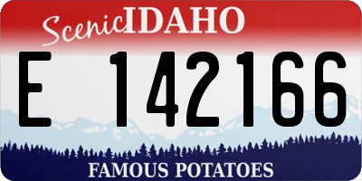 ID license plate E142166