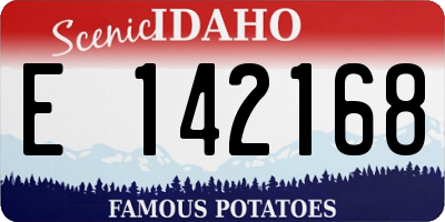 ID license plate E142168