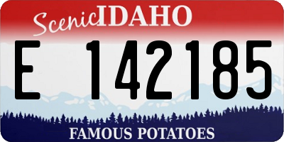 ID license plate E142185