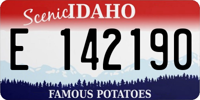 ID license plate E142190
