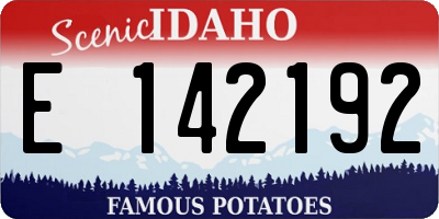 ID license plate E142192