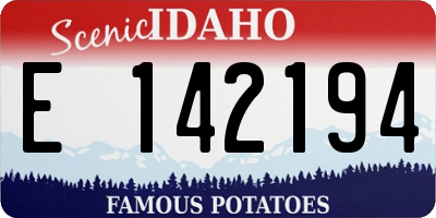 ID license plate E142194