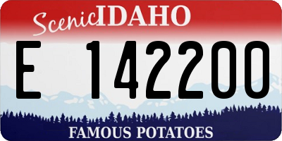 ID license plate E142200