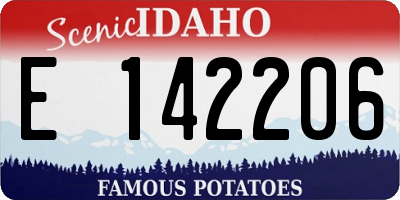 ID license plate E142206