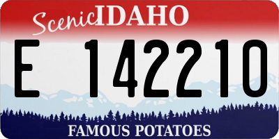 ID license plate E142210
