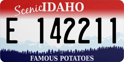ID license plate E142211