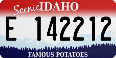 ID license plate E142212
