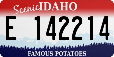 ID license plate E142214