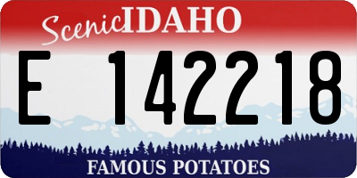 ID license plate E142218