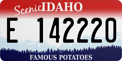 ID license plate E142220