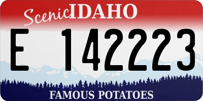 ID license plate E142223