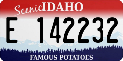 ID license plate E142232