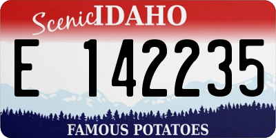 ID license plate E142235