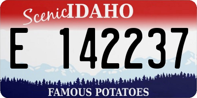 ID license plate E142237
