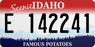 ID license plate E142241