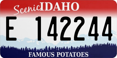 ID license plate E142244