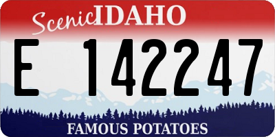 ID license plate E142247