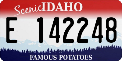ID license plate E142248