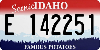 ID license plate E142251