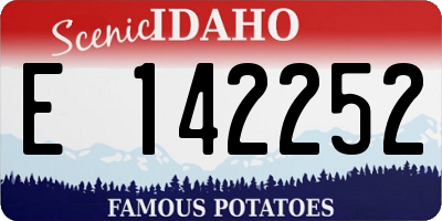 ID license plate E142252