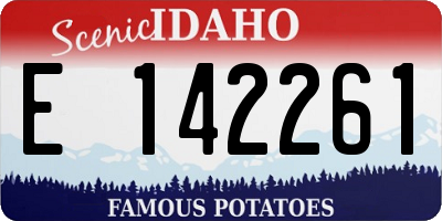 ID license plate E142261