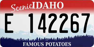 ID license plate E142267